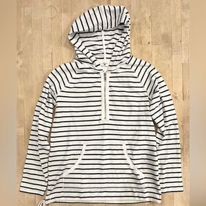 Anne Klein Striped Zip-Up Hoodie